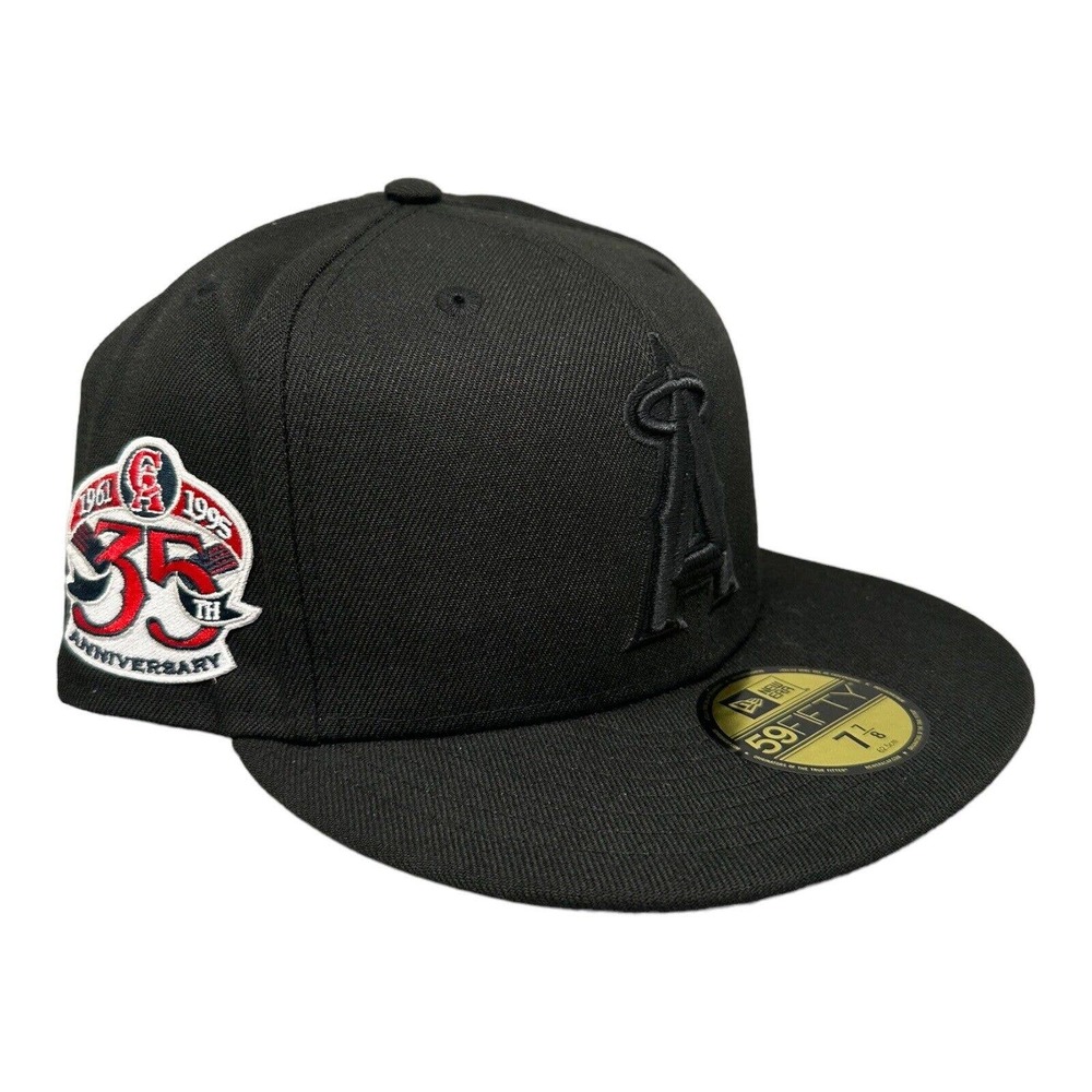 New Era Anaheim Angels 35th Anniversary Patch 59FIFTY Fitted Hat Mens Size 7 7/8